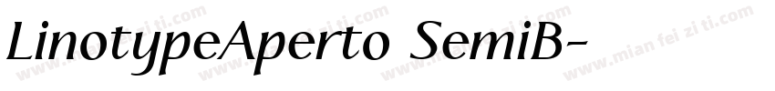 LinotypeAperto SemiB字体转换